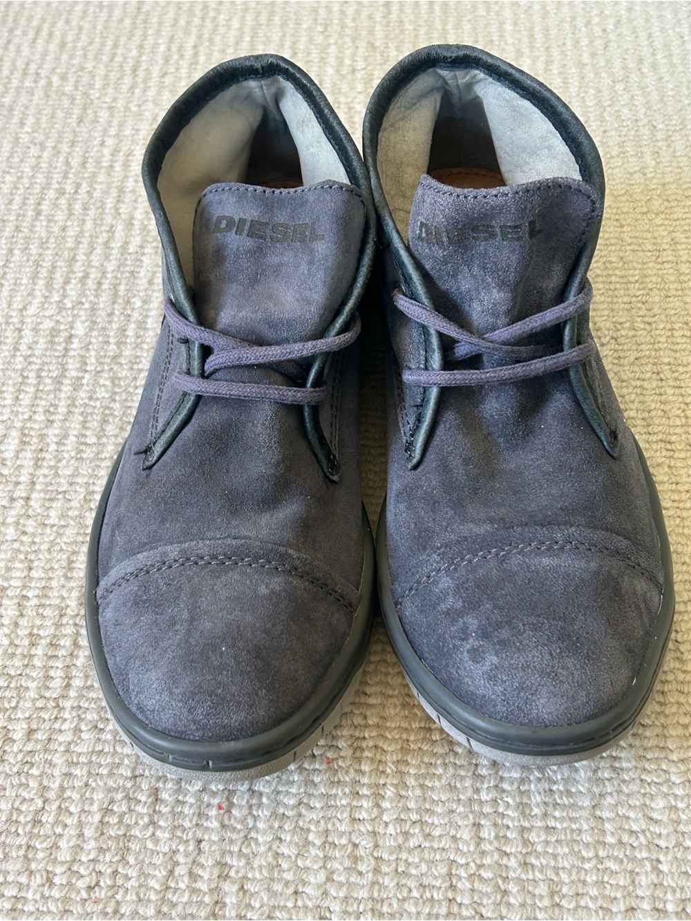 Diesel Men’s Charcoal Suede Chukka Boots